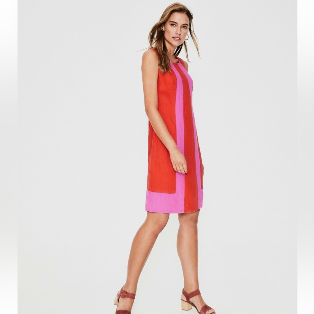 Boden New British Tilly Linen Dress Red Pop
10 Long